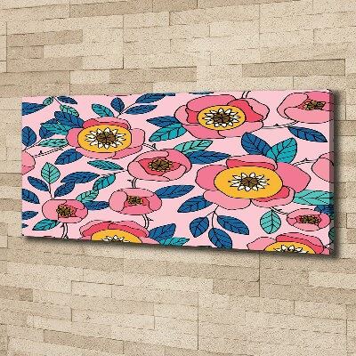 Foto canvas Roze bloemen