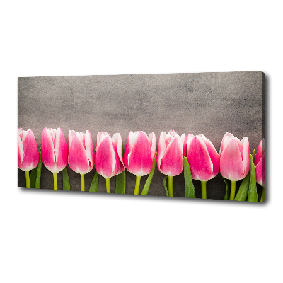 Canvas schilderij Roze tulpen