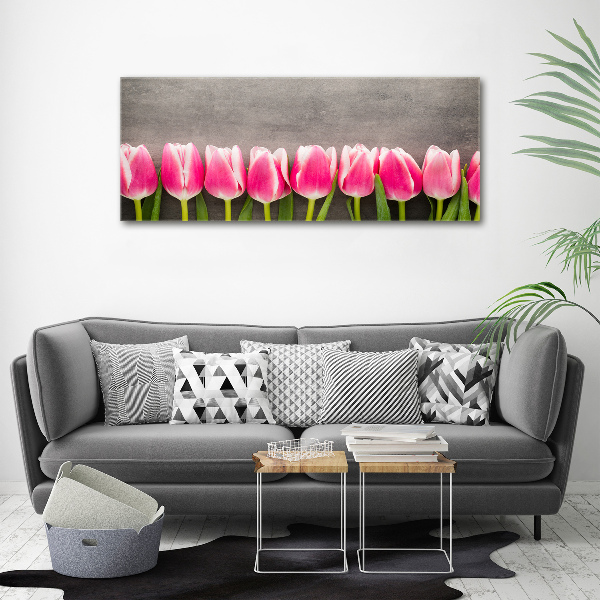 Canvas schilderij Roze tulpen