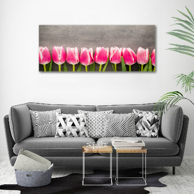 Canvas schilderij Roze tulpen