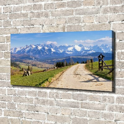 Canvas foto Panorama van het Tatragebergte