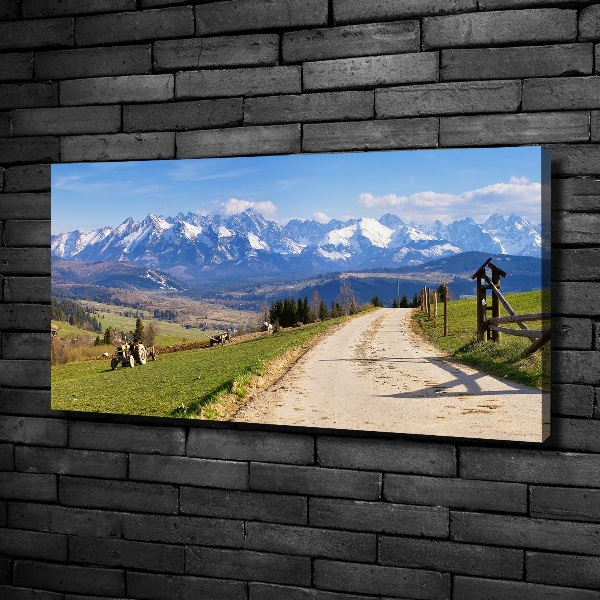 Canvas foto Panorama van het Tatragebergte