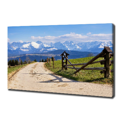 Canvas foto Panorama van het Tatragebergte