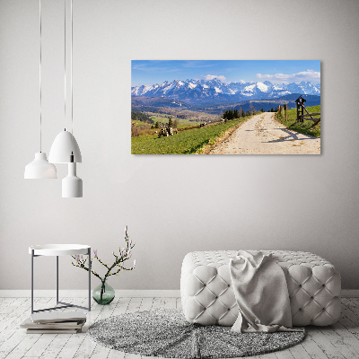 Canvas foto Panorama van het Tatragebergte