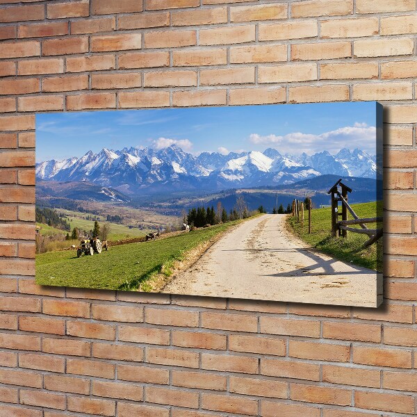 Canvas foto Panorama van het Tatragebergte