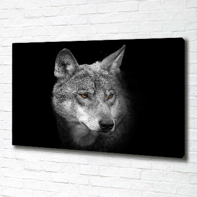 Schilderij op canvas Wolf