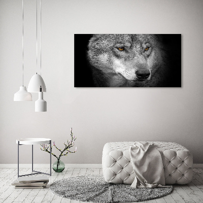 Schilderij op canvas Wolf