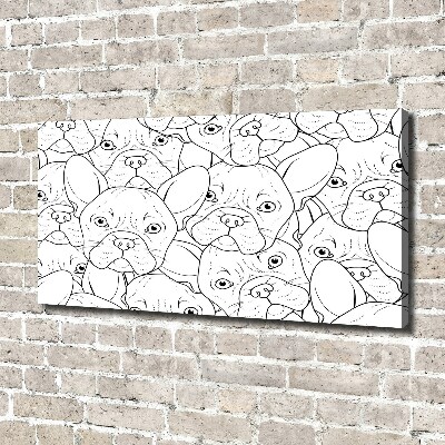 Canvas schilderij Franse bulldogs