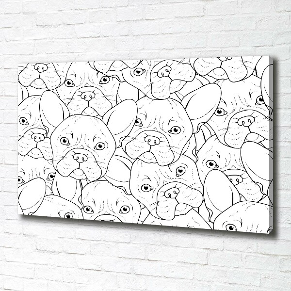 Canvas schilderij Franse bulldogs