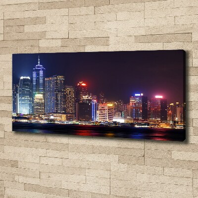 Canvas foto Hong Kong 's nachts