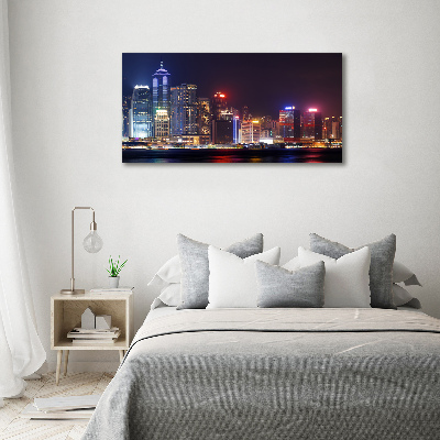 Canvas foto Hong Kong 's nachts