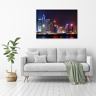 Canvas foto Hong Kong 's nachts