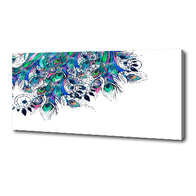 Canvas schilderij Pauwenveren