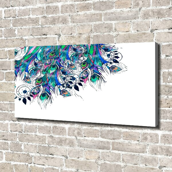 Canvas schilderij Pauwenveren