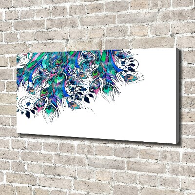 Canvas schilderij Pauwenveren