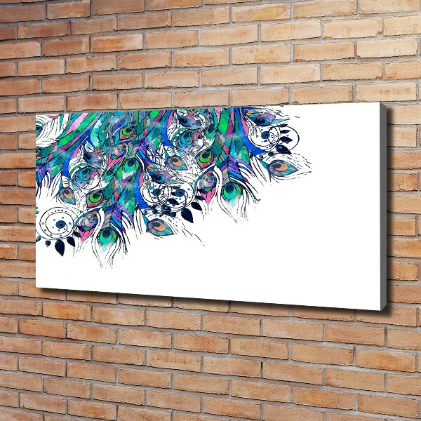 Canvas schilderij Pauwenveren