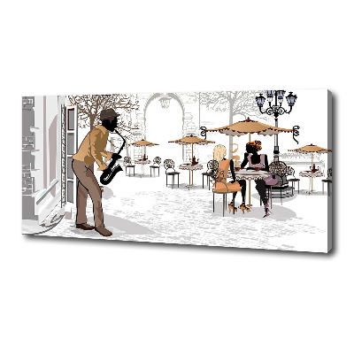 Canvas schilderij Straatmuzikant