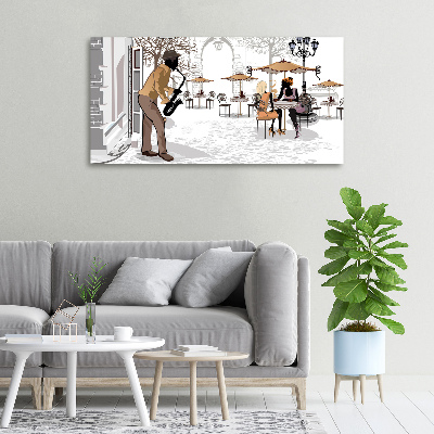 Foto obraz na płótnie Muzyk uliczny