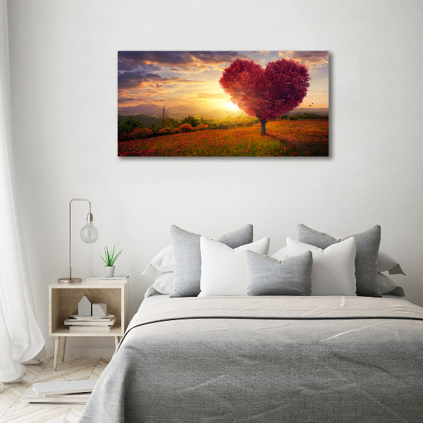Foto canvas Boomveld hart