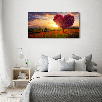 Foto canvas Boomveld hart