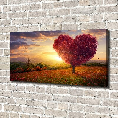 Foto canvas Boomveld hart