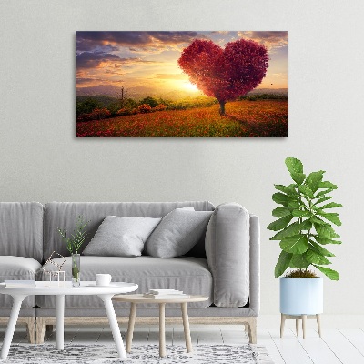 Foto canvas Boomveld hart