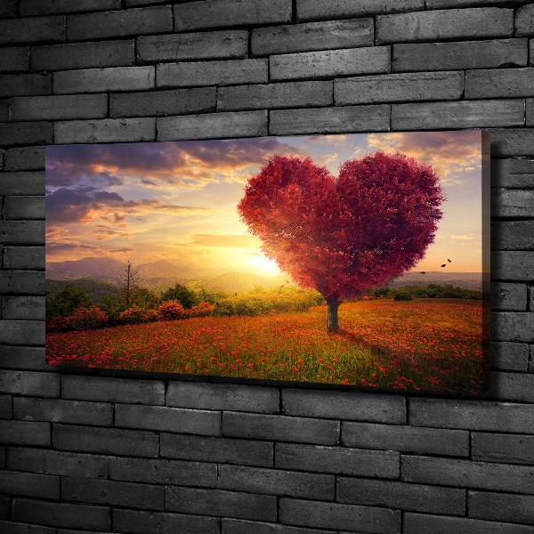 Foto canvas Boomveld hart