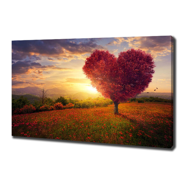 Foto canvas Boomveld hart