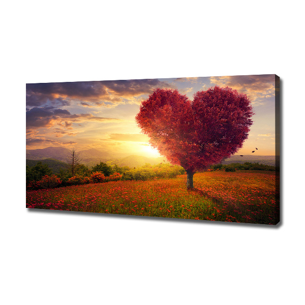 Foto canvas Boomveld hart