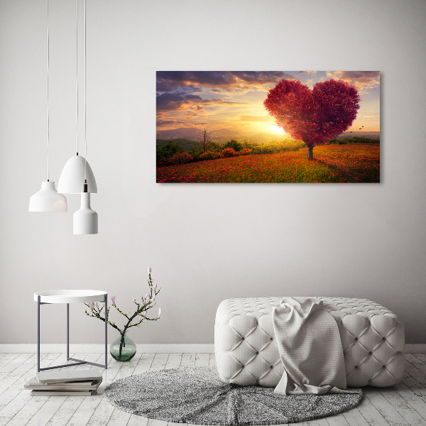 Foto canvas Boomveld hart