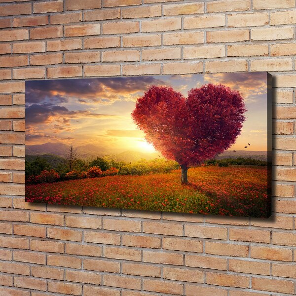 Foto canvas Boomveld hart