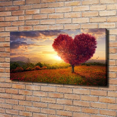 Foto canvas Boomveld hart