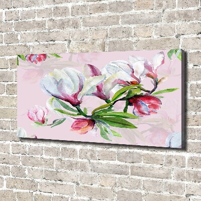 Canvas schilderij Magnolia bloemen