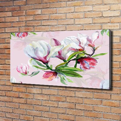 Canvas schilderij Magnolia bloemen