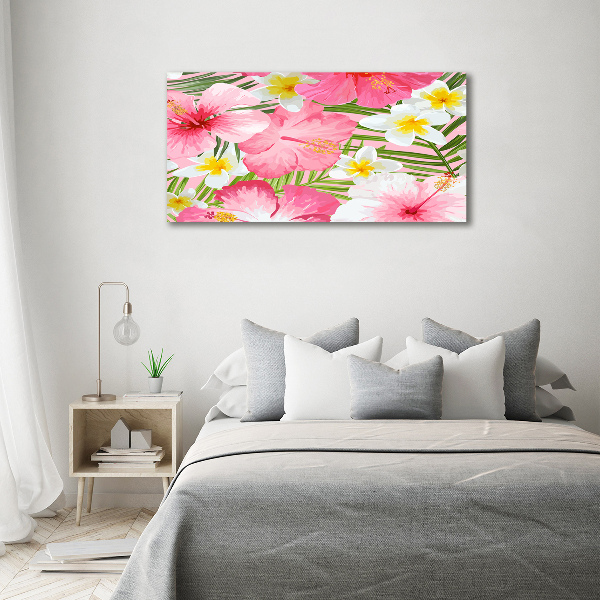 Schilderij op canvas Tropische bloemen