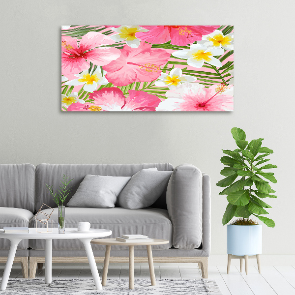 Schilderij op canvas Tropische bloemen