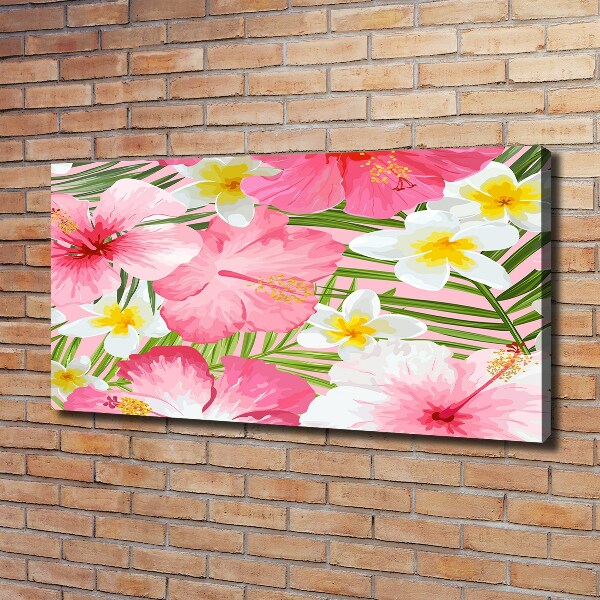 Schilderij op canvas Tropische bloemen