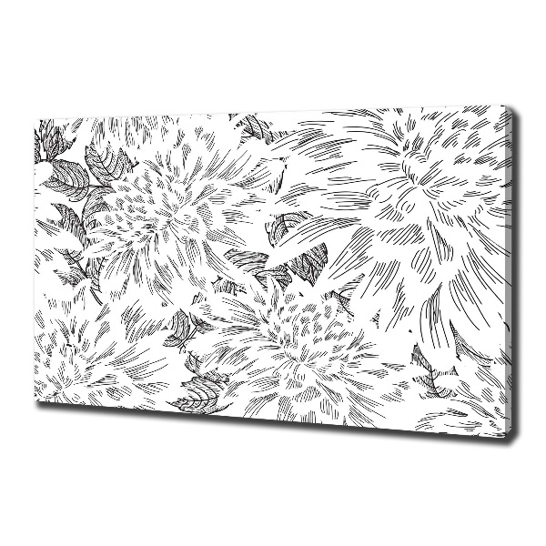 Foto canvas Bloemenpatroon