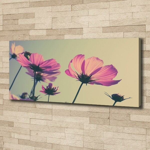 Canvas schilderij Roze bloemen