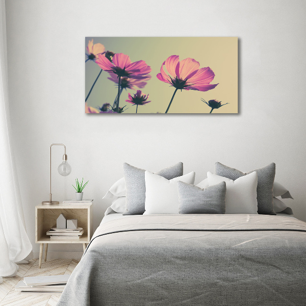 Canvas schilderij Roze bloemen