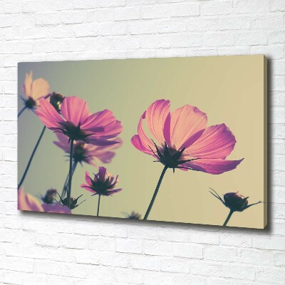 Canvas schilderij Roze bloemen