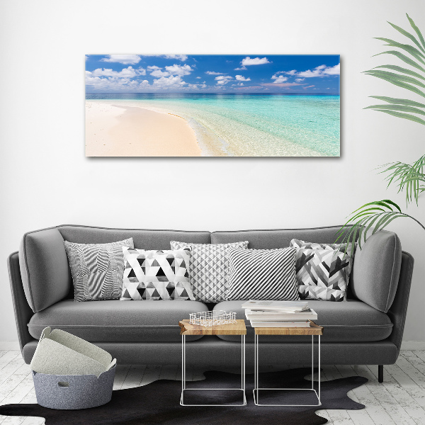Canvas foto Strand op de Malediven