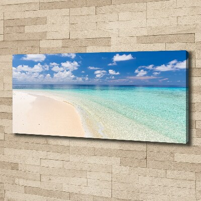 Canvas foto Strand op de Malediven