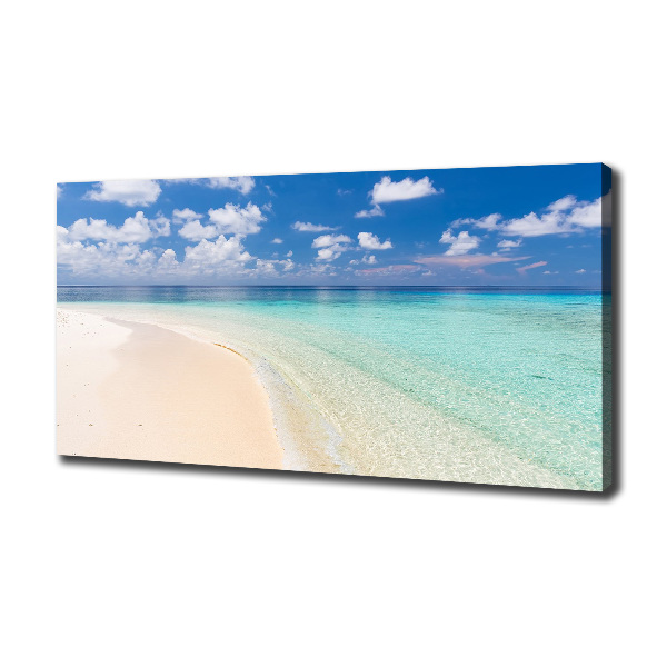 Canvas foto Strand op de Malediven