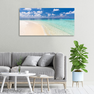Canvas foto Strand op de Malediven