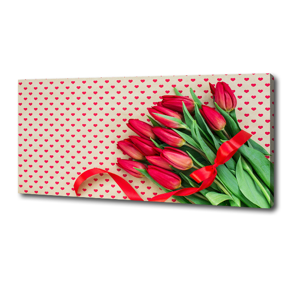 Foto canvas Hartvormige tulpen
