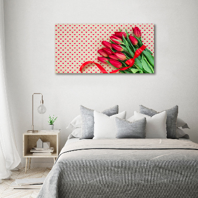 Foto canvas Hartvormige tulpen