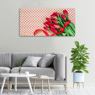 Foto canvas Hartvormige tulpen