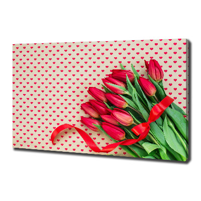 Foto canvas Hartvormige tulpen