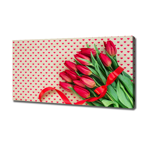 Foto canvas Hartvormige tulpen